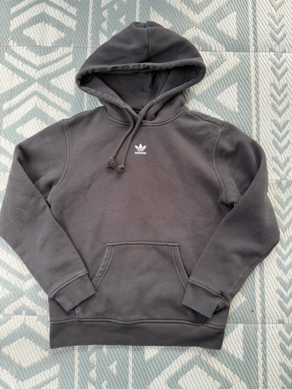 adidas Black Trefoil Logo Hooded Sweatshirt
